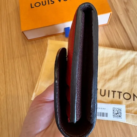 Louis Vuitton Emilie Wallet Cerise Cherry Empreinte Leather Spain w/ COA! - Picture 12 of 16